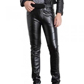 Lightweight Plus Size Leather Motor Pants