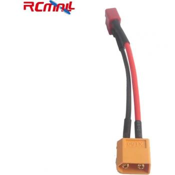 Adaptador XT60 Macho a T-Plug Hembra 14AWG para Batería de Dron RC DR1006