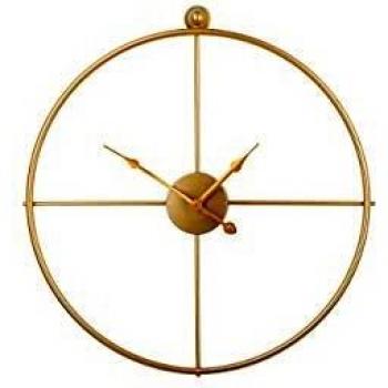 Beliani horloge d’intérieur moderne en acier doré