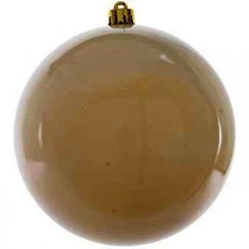 Sfera pallina natalizia in plastica lucida bianca D 140 mm