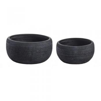 Giordanoshop: Set 2 Vasi Graffiti Ciotola Nero