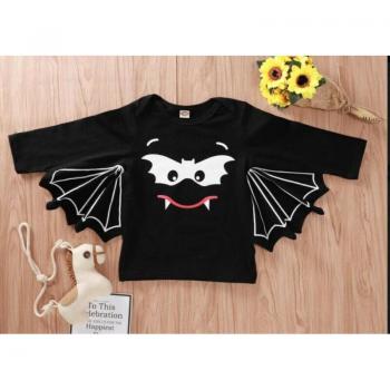Kids Halloween Bat Romper Long Sleeve T-shirt