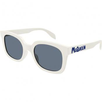 Alexander McQueen Hombre AM0348S 003 Gafas de sol Acetato Marfil Blu Forma Normale