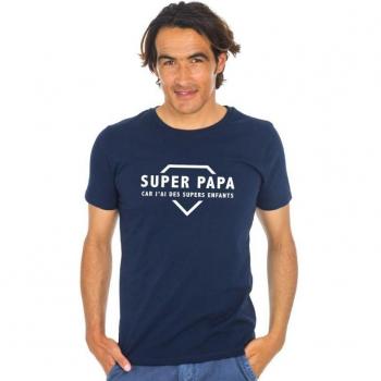Camiseta Masculina “Papá con Super Héroes” XXL