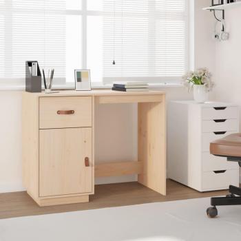Solid Wood Pine Desk 95x50x75 cm vidaXL