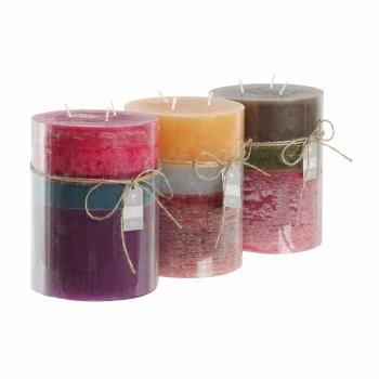 Bougie parfumée DKD Home Décor – Ensemble de 3 (14,5 x 14,5 x 20 cm)