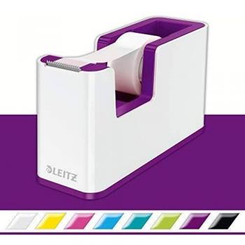 Leitz WOW Tape Dispenser Dual Colour White/Purple 53641062 LZ12214