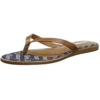 Mocasines Calvin Klein Jeans MARIE DENIM JACQUARD/SHINY BUF para mujer, multicolor