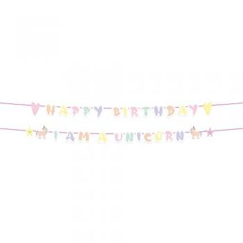 Folat Einhorn & Regenbogen Buchstabengirlande, 2er Set