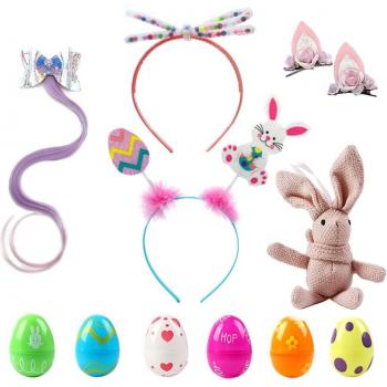 Assortiment d'accessoires capillaires et décorations de Pâques