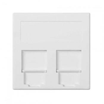 Placa de Conexión Voz y Datos 2 Módulos Blanca SIMON 50016089-030