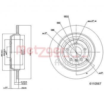 Disc Brake, METZGER 6110567