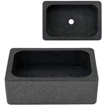 Riverstone Black Washbasin – 18″ x 12″