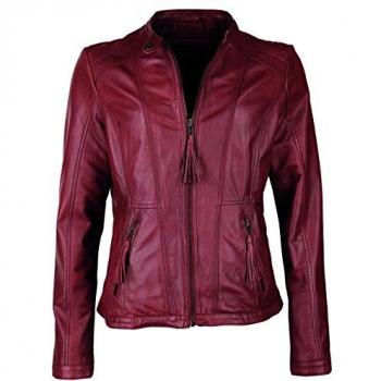 Damen Bikerjacke JCC 6011099-2 in Rot, Größe L