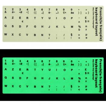 Bilingual Keyboard Stickers with Luminescent Design