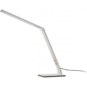 Lucande LED Schreibtischlampe Nicano, Aluminium gebürstet