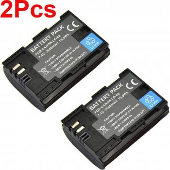 Canon LP-E6 2650mAh Battery for EOS 5DS, 5D Mark II/III, 6D, 7D, 60D/60Da, 70D, 80D DSLR