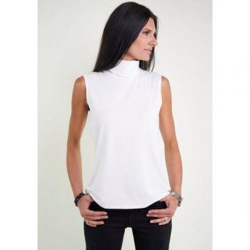 Seidel Moden Damen-Tanktop mit Rundhals – Größe 52, weiß, Rollkragen, Made in Germany