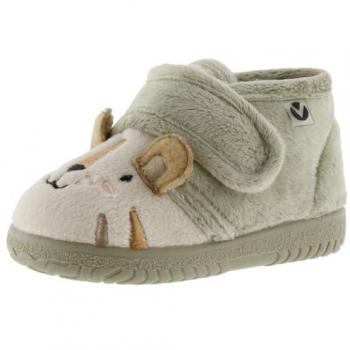 Zapatillas de casa unisex para bebés Ojalá de pelo animalitos con cierre adherente y suela al tono 105119