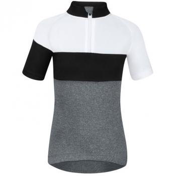 Dres FORCE KID VIEW šedo-bílo-černý pro malé cyklisty