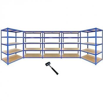 Estante de Almacenamiento T-Rax 5 Niveles Azul 120cm x 60cm x 183cm