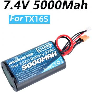Control Remoto RadioMaster TX16S, Batería Lipo 7.4V 37Wh, Conectores JST-XH y XT30