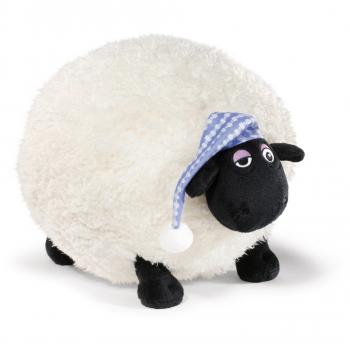 Nici 41468 Shaun das Schaf – 30 cm Kuscheltier, weißes Fell, schwarze Mütze