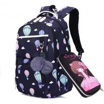 Sac à dos enfant avec peluche et ensemble de stylos