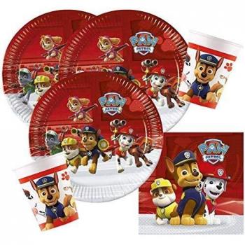 Set Festeggiamenti Paw Patrol: Piatti, Bicchieri e Tovaglioli