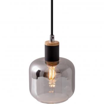NÄVE Leuchten Pendelleuchte »Fumoso«, schwarz/rauher Glasschirm, ohne Leuchtmittel, E14-Sockel, Höhe 120 cm