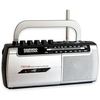 Radio Cassette Daewoo DRP-107 Gris con Radio Micrófono