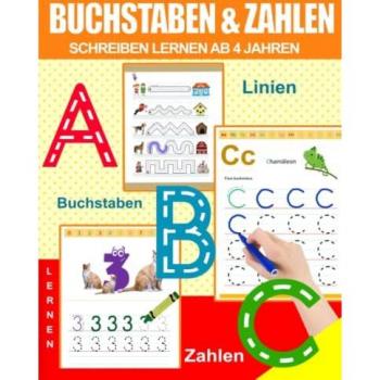 Buchstaben und Zahlen Schreiben Lernen | Vorschulheft Ab 4 Jahren