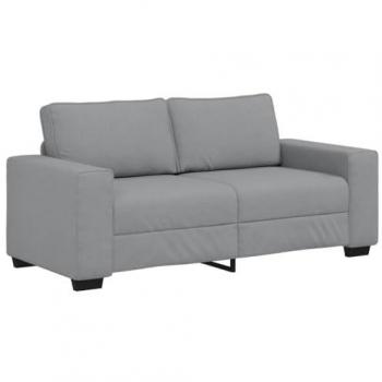 VidaXL Grey Fabric 2‑Seat Sofa, 140 cm Length