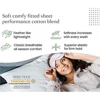 Easy Care Durable Single Fitted Sheet