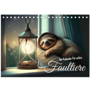 Der Kalender für echte Faultiere (Tischkalender 2024 DIN A5 quer), CALVENDO Monatskalender