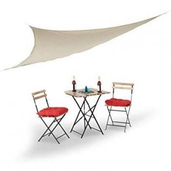 Voile d'ombrage triangulaire résistant aux UV beige