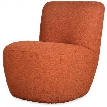 Fauteuil bouclette Eve rouille