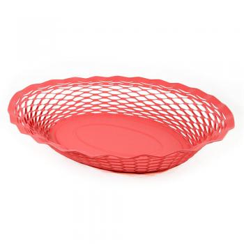 Corbeille à pain vintage ovale fuchsia 30x24 cm Roger Orfèvre