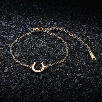 High Polish Lucky Horseshoe Charm Bracelet for Women