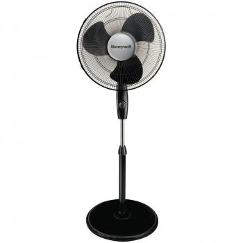 Honeywell HS-216E Schwingender Tischventilator (Schwarz/Silber)