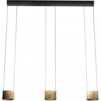 BANKAMP Impulse 3-Bulb Gold Pendant Light