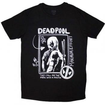 Merc Max Effort: Deadpool Mouth Tee – Black, Unisex