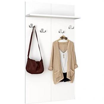 Armadio Striscia in Legno 110×60×14 cm con 4 Ancoraggi – Mensola Goccia Gados XS (Bianco)