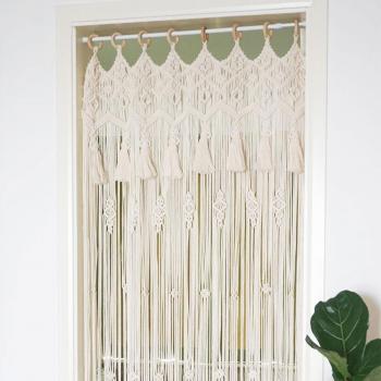 Décoration murale Boho Glandes – Rideau tissé à la main pour salon & mariage