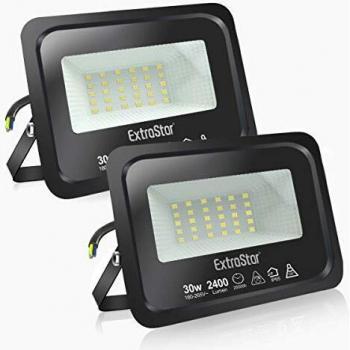 Luce di Sicurezza Esterno 30W LED 6500K 2 Pezzi