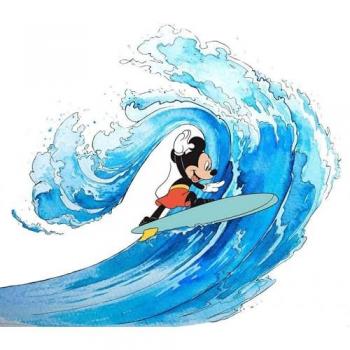 Komar Vliestapete »Mickey Surfing« 300x280 cm