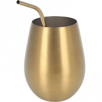 Holiday Wine Cup with Straw for Special Occasions