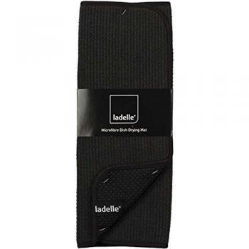 Ladelle 41x47cm Dish Drying Mat in Black Microfibre