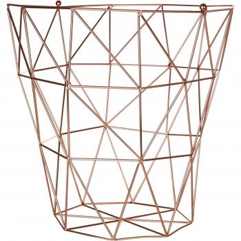 Vertex Metal Modern Storage Basket – Copper Finish