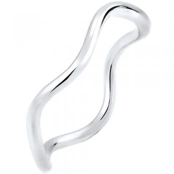 Bague ondulée en argent massif 925